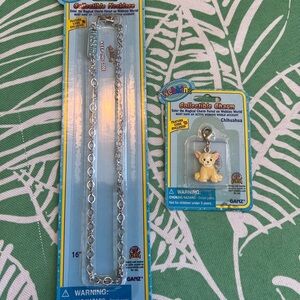 WEBKINZ Chihuahua Dog CHARM With Webkinz Necklace Set - NEW W/ SEALED CODE
